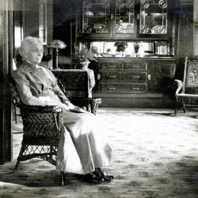 Ed Caufield House, Interior with Mrs. Putrow (Mother-in-law) in Chair