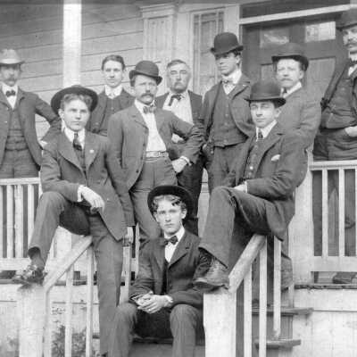 Lew (Lou) Adams with Group of Friends.