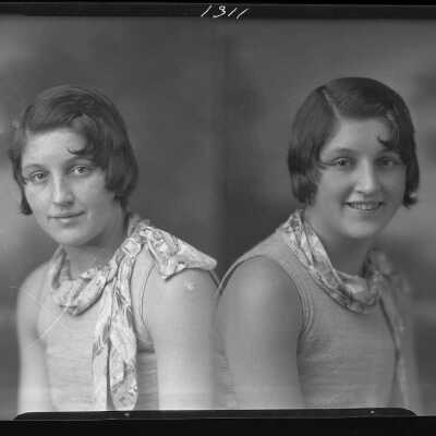 Photograph of unkown woman for Beth Anderson - December 1929 - Negative