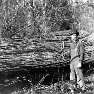 Al Granquist and Cedar Log - 1911
