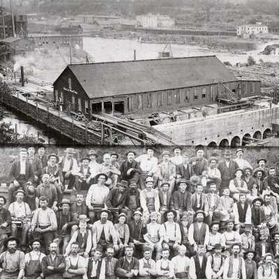 West Linn Electric Plant and the Crew of Builders 1895