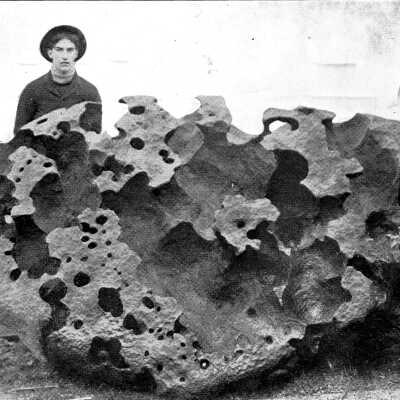 Willamette Meteorite/ Lower Side/ 3 views