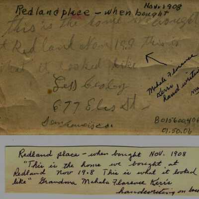 Kerr's Farm House, Redland, 1908