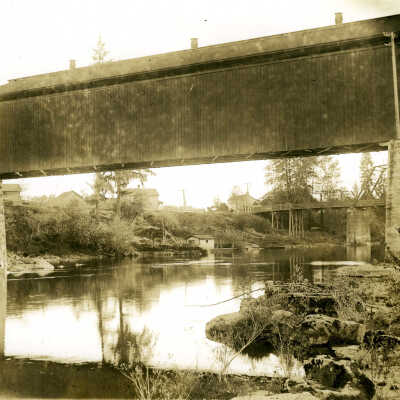 Railroad Bridge at Park Place over Clackamas River.