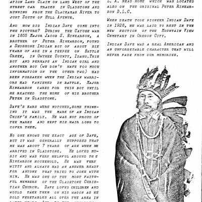 Native American Dave Rinearson of the Shoshone Tribe, Clackamas County.