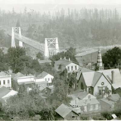 Oregon City 1891 - From Bluff at 7th and Main Street