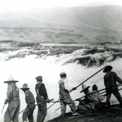 Native American Fishermen at Celilo Falls