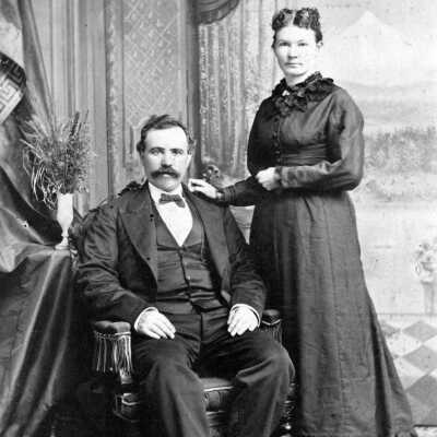 William and Harriet Lewthwaite Wedding Photograph.