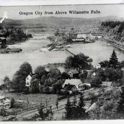 Canemah, Oregon City and the Willamette River from Canemah Bluff