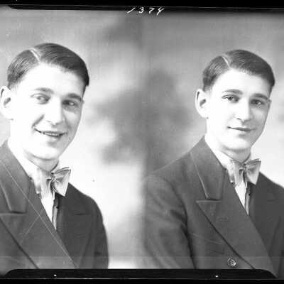 Photograph of a man for J.O. Flynn - February 1930 - Negative