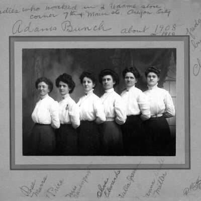 Lady Workers of the Adams Store 1908 or 1910