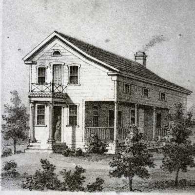 Oregon City 1858 - F. Wilde House - Stevens