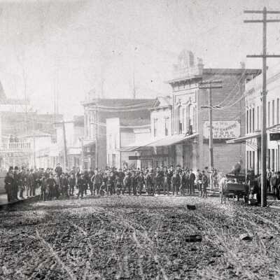 1890 Flood - Oregon City Main Street after Flood