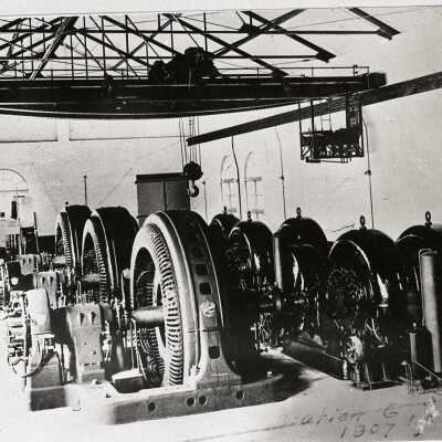 Cazadero Dam "Station G" 1907 - Three 2500 kw Bullock Generators - Clackamas River, Oregon