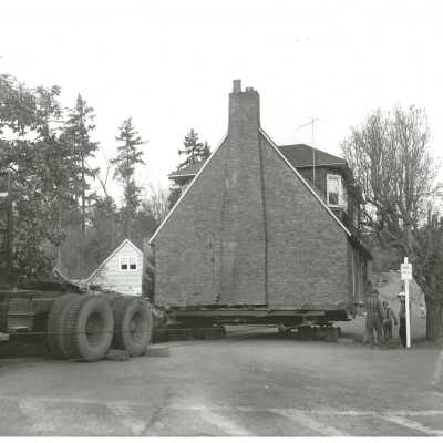 Moving House for I205 Bridge Construction, #1, West Linn Side.