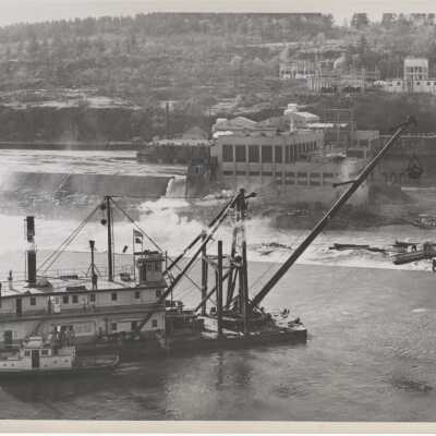 Willamette Falls, Locks, PGE Power House, Steamboat Recovery