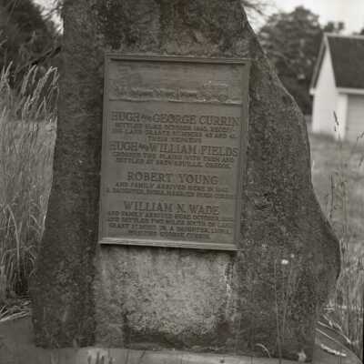 Currinsville 1961 - Pioneer Marker
