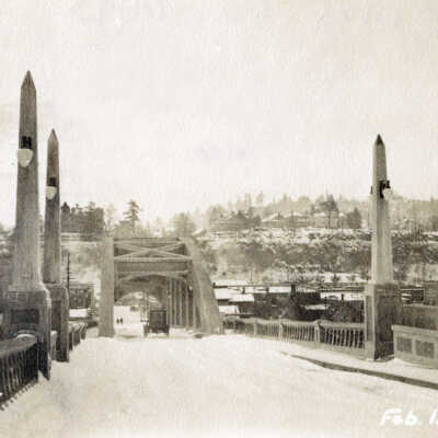 Oregon City/West Linn Arch Bridge - 15 Feb 1923