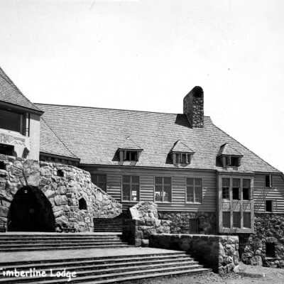 Timberline Lodge and Mt. Hood, 1943.