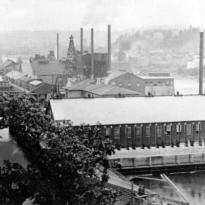 West Linn Mills and Willamette Falls Locks 1897