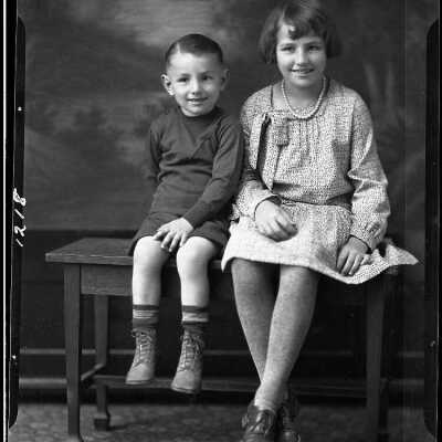 Two children photographed for Mrs. W. P. Cox - October 1929