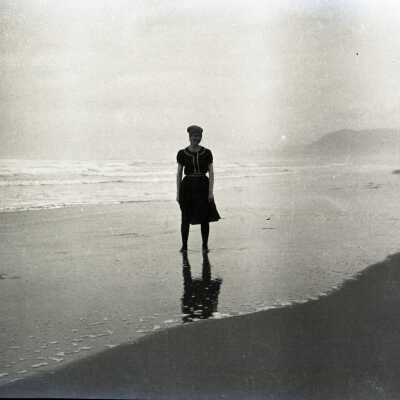 Woman in Swimwear at Beach.