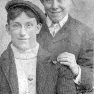 Two Young Quinn Men. (F): Copyright: None; Origsize: 1" x  1"; Origformat: Print-Photographic