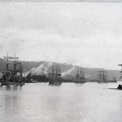Portland 1900 - Portland Harbor Wheat Fleet - Sailing Ships