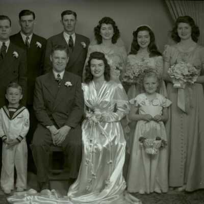 Krause Schultz Wedding Photo: Copyright: None; Origsize: 9.75X5.5; Origformat: Negative