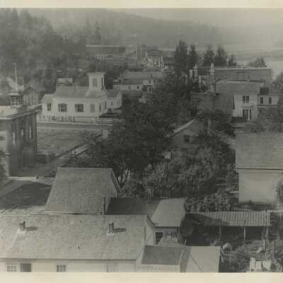 Oregon City 1886 - 7th and Main Streets