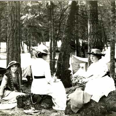 Three Ladies at Chautauqua Camp