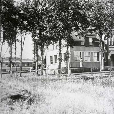 West Linn Railroad Station and Rail Car 1895
