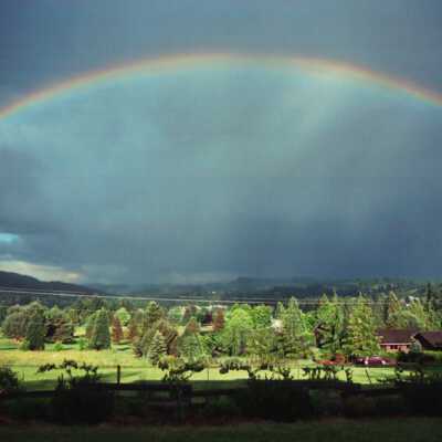 Rainbow Over Happy Valley. 1980s.: Copyright: Clackamas County Historical Society; Origformat: Other