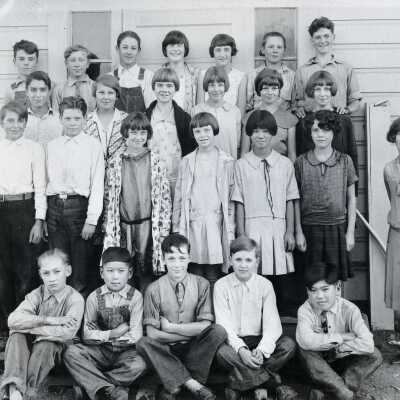 Carver School Students 1929 - 5th - 8th Grades - Carver, Oregon
