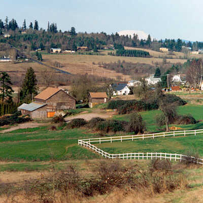 Happy Valley 1980's - View of Mt. St. Helens.