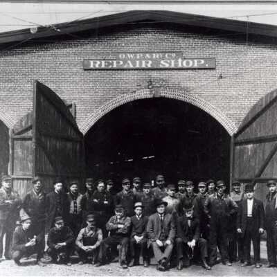 Milwaukie 1908 - Repair Shop and Crew for Oregon Water Power & Railway Company