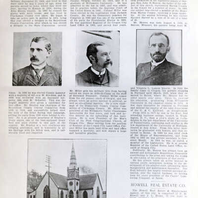 J.C. Bradley, Col. Robert A. Miller, and Hon. C.B. Moores Articles.