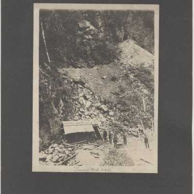 Mountain Side Shack with 6 men - No Date - Geology