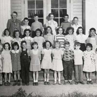 Carver School Students 1948 - 1st - 2nd Grades - Carver, Oregon