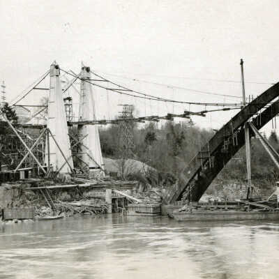 Oregon City/West Linn Arch Bridge Construction - 1921