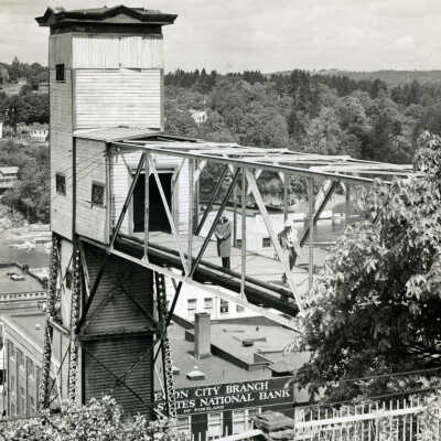 Old Oregon City Elevator Prior to Construction of New Elevator 1954