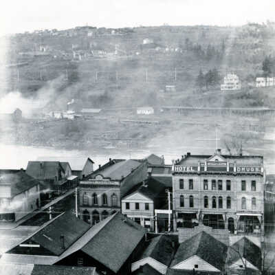 Oregon City 1896 - Viewed from the Bluff at 4th Street