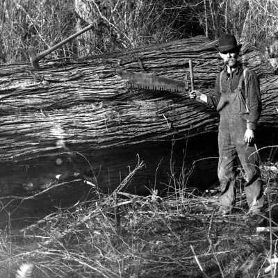 Al Granquist and Cedar Log - 1911