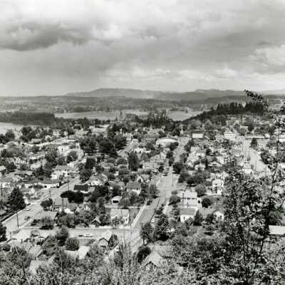 Oregon City 2nd Level from Rivercrest View, 1950s: Origformat: Print-Photographic
