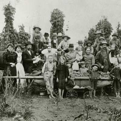Group of Hop Pickers - 1896