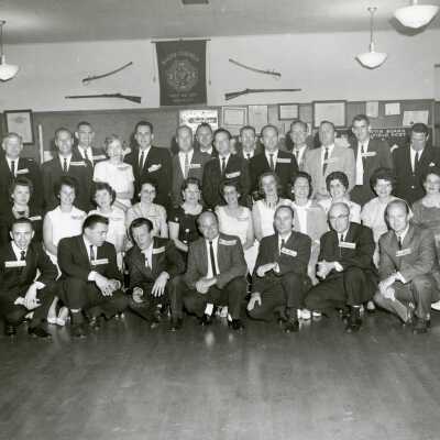 Gathering at V.F.W. Hall.
