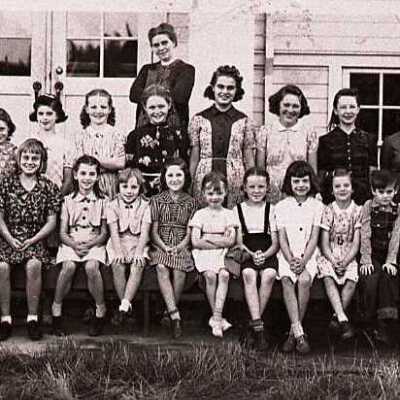 Carver School Students 1941 - 1st - 8th Grades - Carver, Oregon