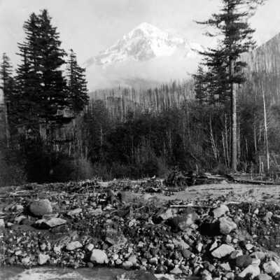 Still Creek Canyon and burned area, Mt. Hood.: Copyright: Clackamas County Historical Society; Origsize: 5x7; Origformat: Print-Photographic