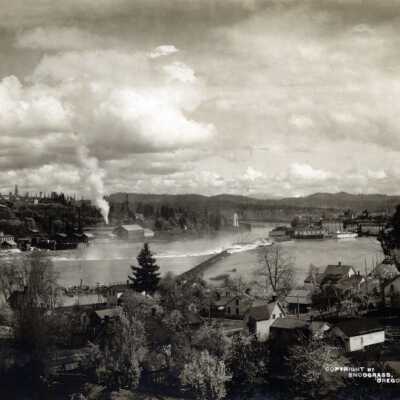 Canemah, Willamette River Falls, West Linn and Oregon City, 1902.: Copyright: None; Origsize: 8" x 10"; Origformat: Print-Photographic