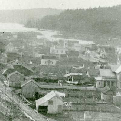 Oregon City 1875 - from the Bluff